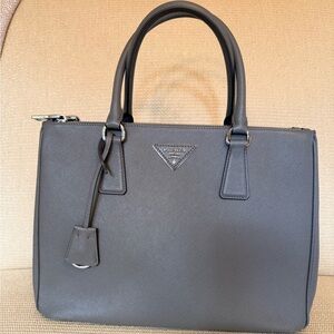 Prada Gray Leather Women’s Bag